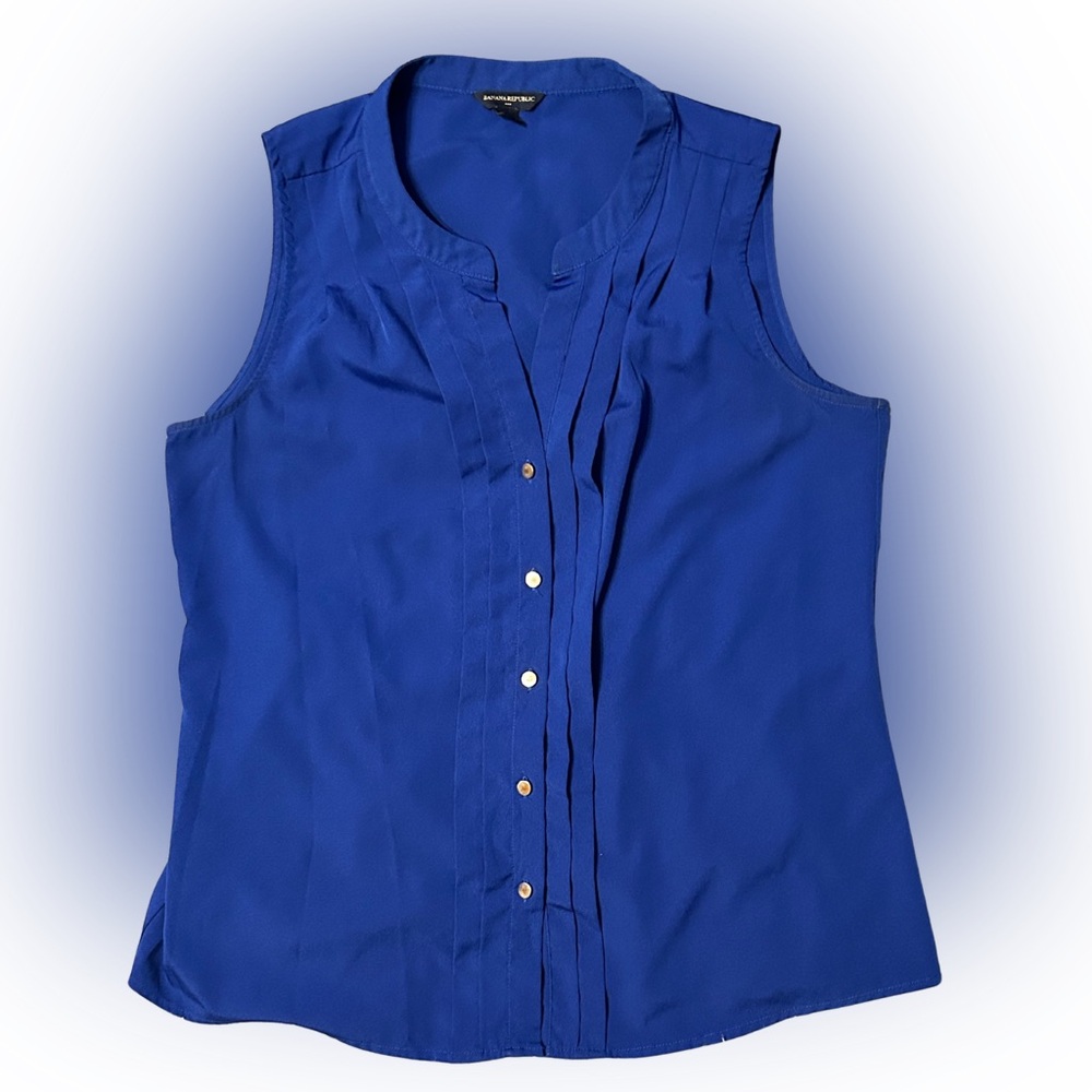 Women's Banana Republic size Large Bright Blue Sleeveless Top